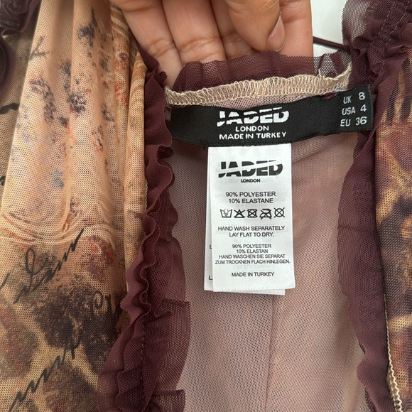 JADED LONDON Fatale Maxi Dress in Sunrose - Picture 4 of 5